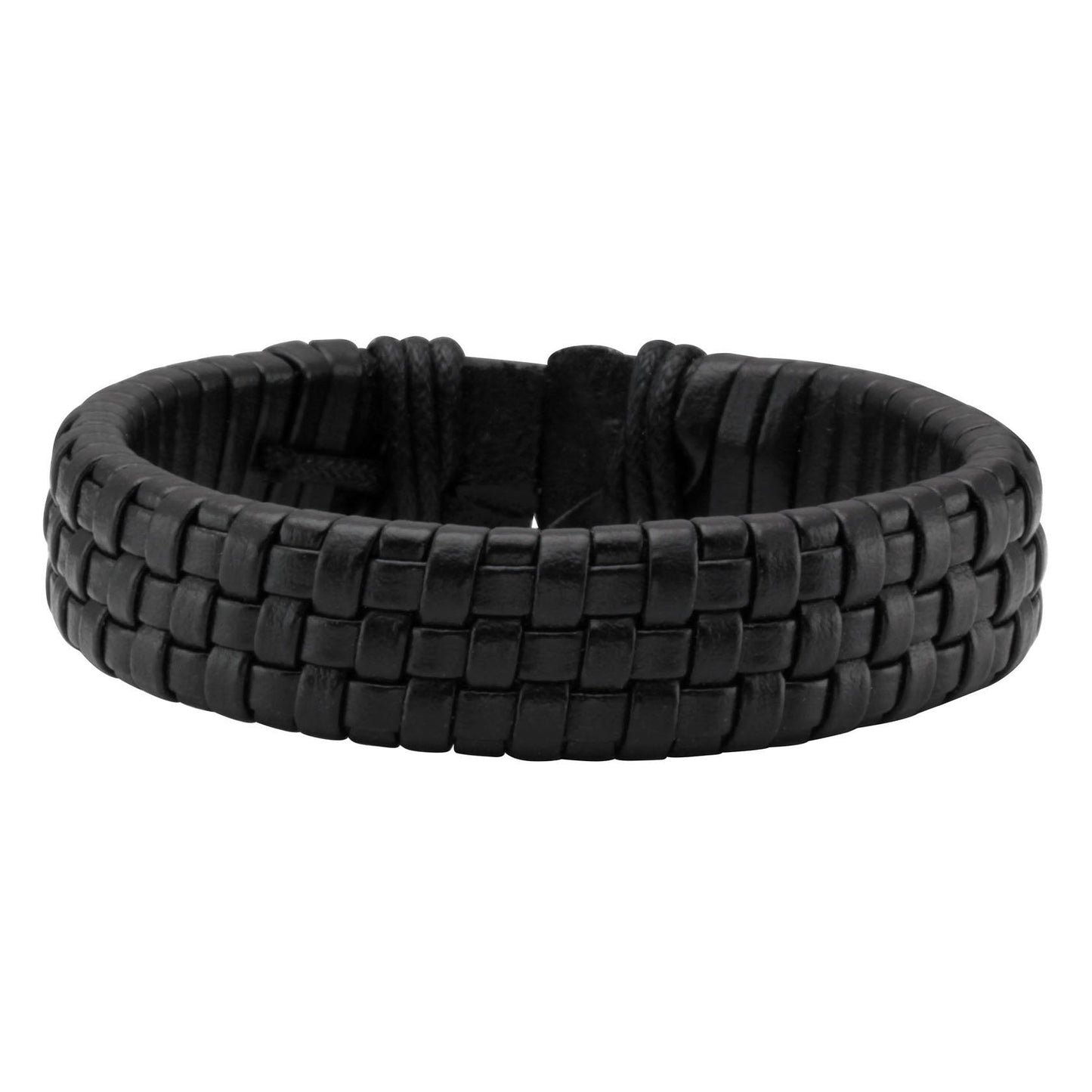 Eigso 6 Pcs Braided Leather Bracelets for Men and Women Punk Biker Cuff Bracelet Adjustable with Wood Beads