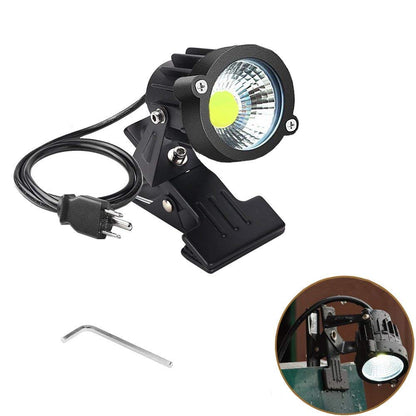Onerbuy Youngine 1pcs 5W LED Clip on Light Water Resistant Outdoor Blackboard Signboard Lighting Adjustable Desk Stand Arm Lamp with Power Plug (Cool White)