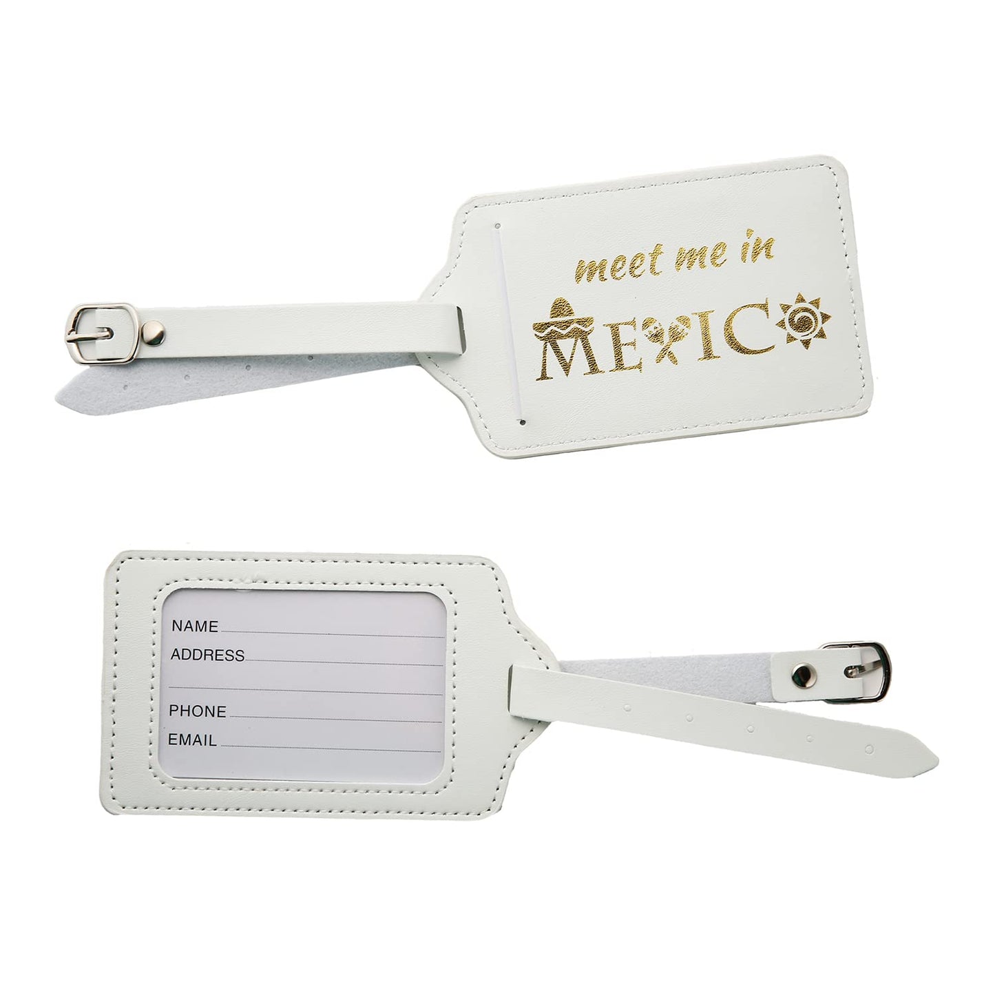 Set of 10, Wedding Favors, Mexico Destination Wedding Luggage Tag, Wedding Gift for Guests, Traveler Gift