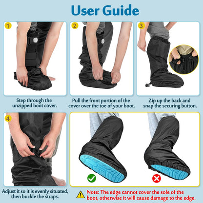 Mybow Walking Boot Cover, Orthopedic Boot for Broken Foot Injuries Cast Cover, Tall Medical Walking Boot Cover, Outdoor Cast Protector, Surgical Recovery Air Walker Boot Accessories (No Sole)