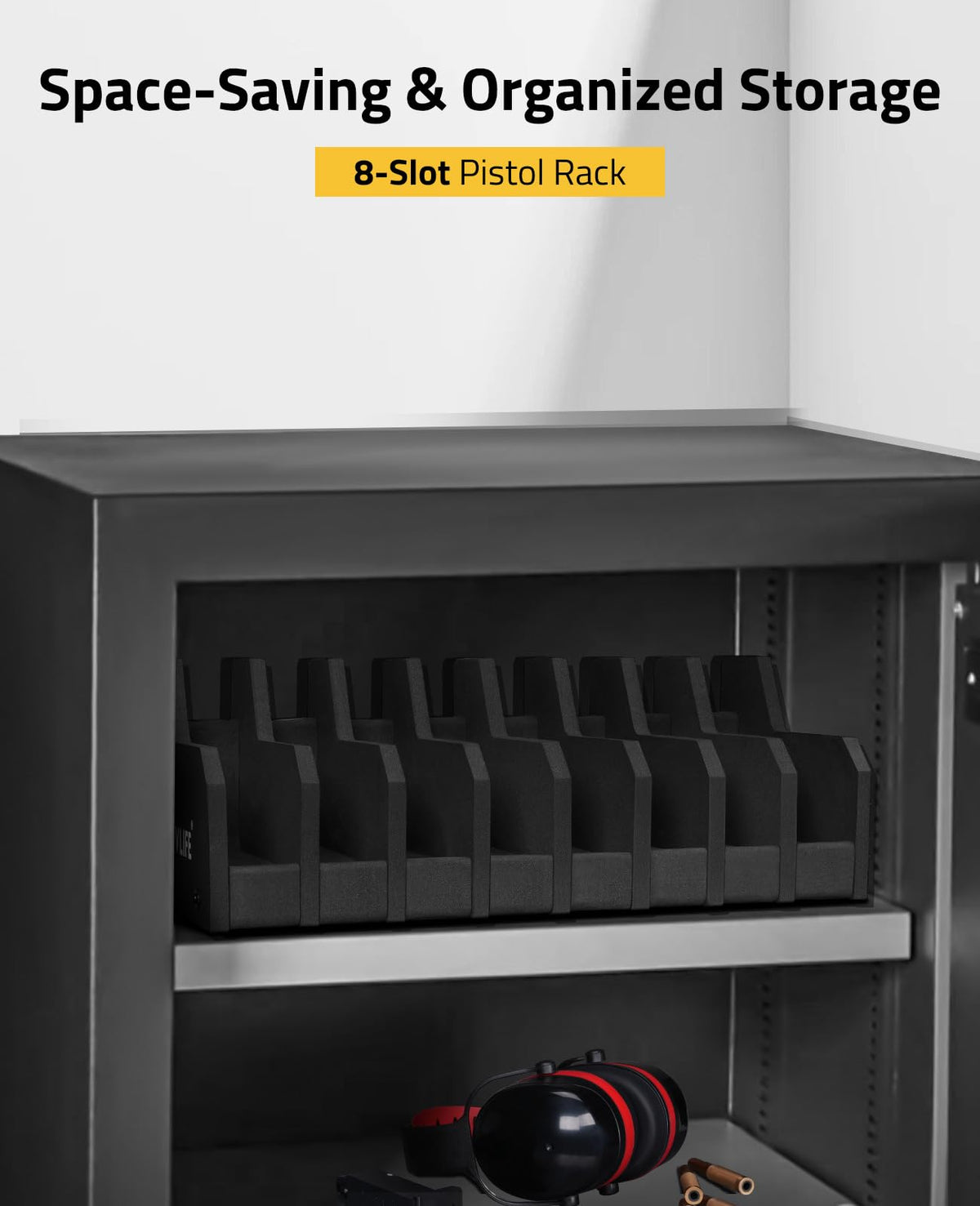 CVLIFE Foam Handgun Holder for Gun Safe Cabinet Accessories - 8 Slots Pistol Rack Stand