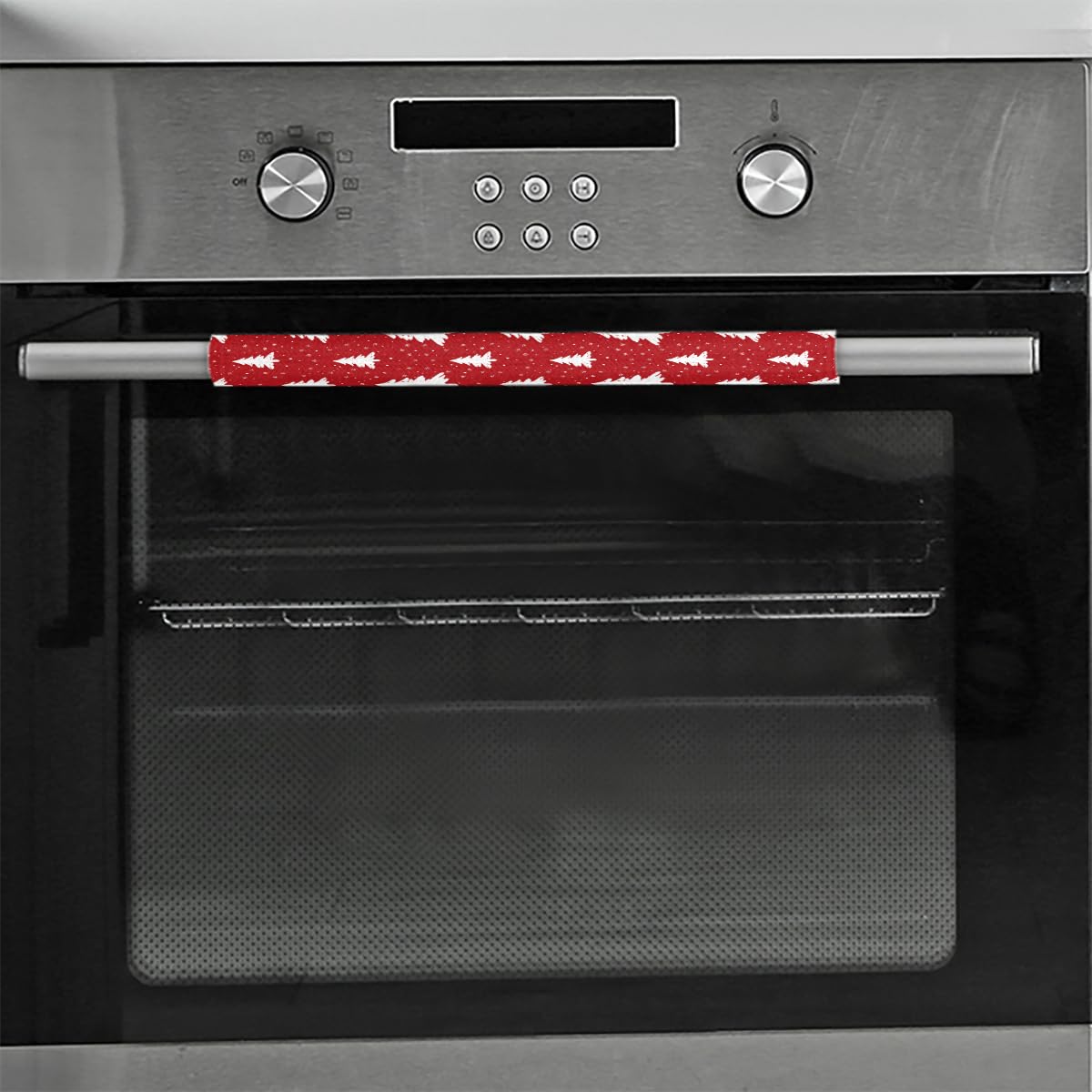 Pardick Christmas Refrigerator Door Handle Covers Set of 2, Christmas Tree Fridge Handle Cover Washable Fridge Dishwasher Oven Door Decor Protector Handle Cover, Keep Your Kitchen Appliance Clean