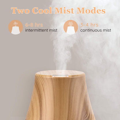 Homeweeks Diffusers, 100ml Colorful Essential Oil Diffuser with Adjustable Mist Mode, Auto Off Aroma for Bedroom/Office/Trip (100 ML 1 Pack)