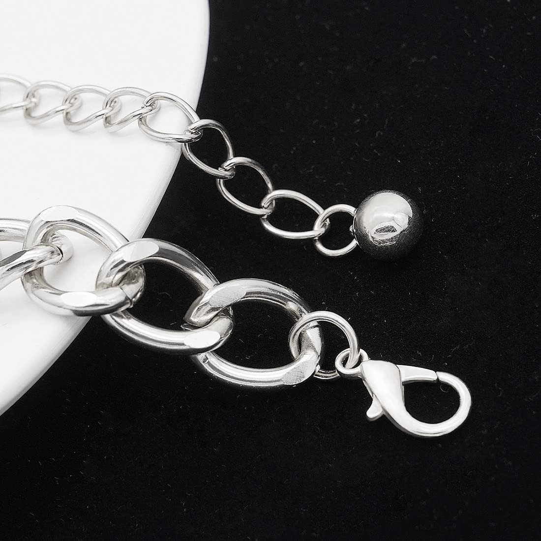 Suyi Multilayer Chain Belt Rhinestone Metal Chain Belts for Women Punk Gold Waist Chain Plus Size 150CM Silver