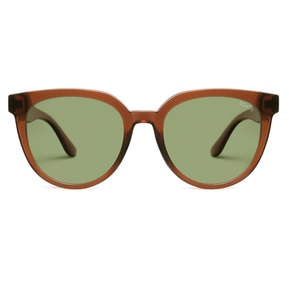 SOJOS Trendy Cat Eye Round Polarized Sunglasses for Women Fashion UV Protection Sunnies Sunglasses SJ2175