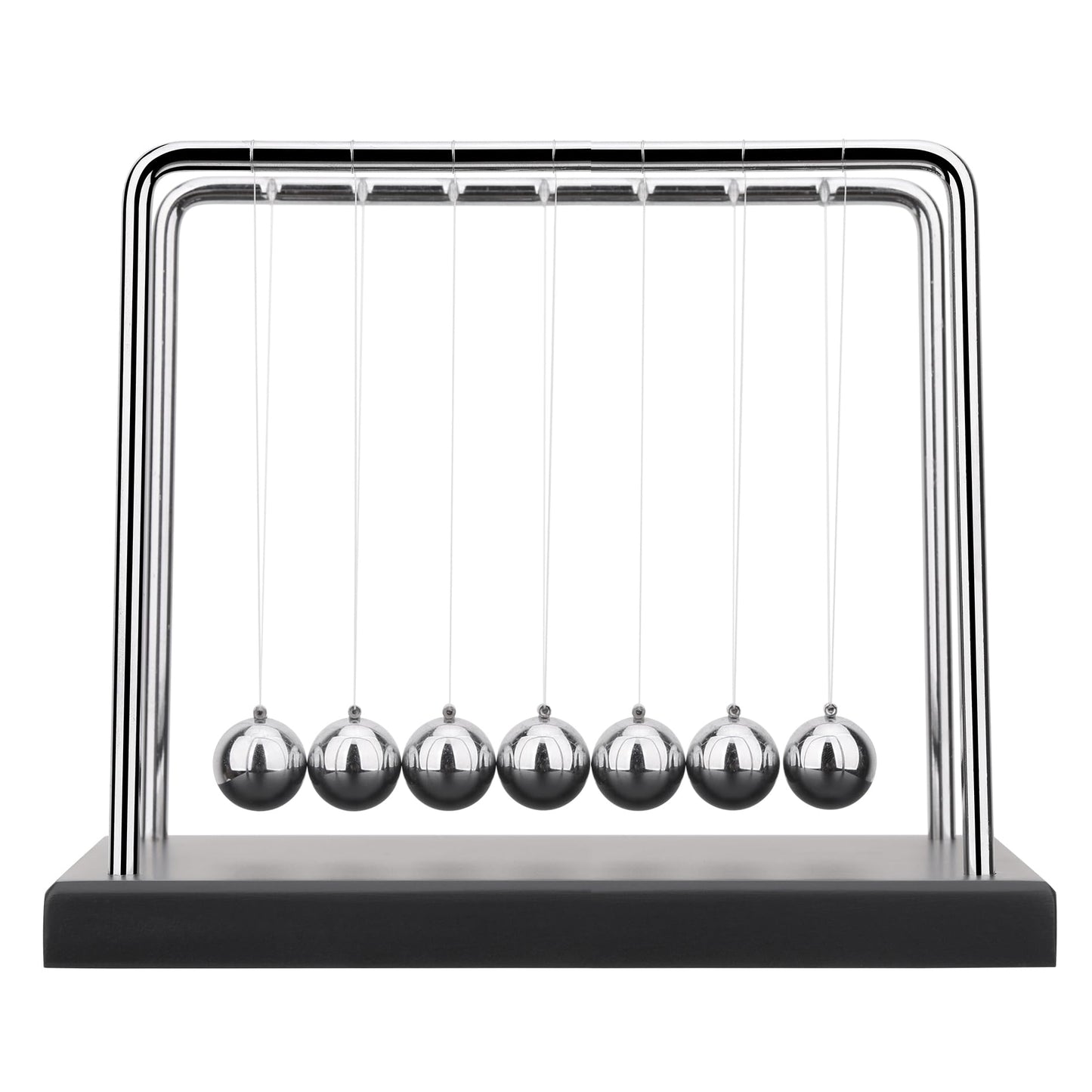 QLKUNLA Newtons Cradle Balance Balls Science Physics Gadget Desktop Decoration Kinetic Motion Toy for Home and Office(7 Beads) (7 Beads)