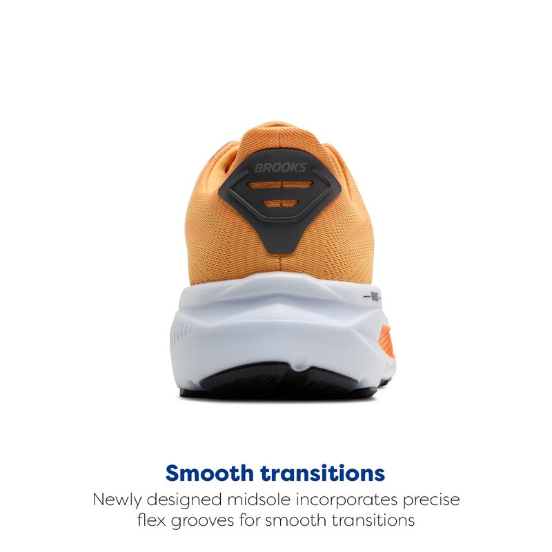 Brooks Men’s Ghost 17 Neutral Running Shoe - Blazing Orange/Yellow/Ebony - 14 Medium