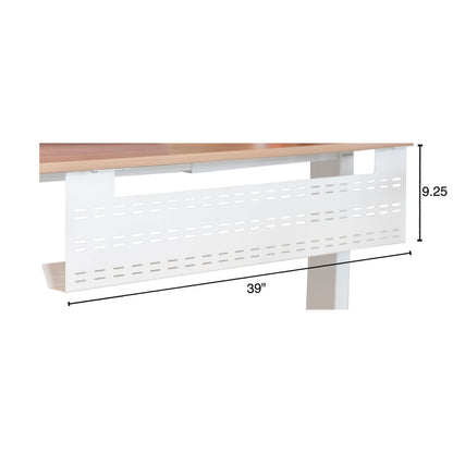 Stand Up Desk Store Under Desk Cable Management Tray Horizontal Computer Cord Raceway and Modesty Panel (White, 39")