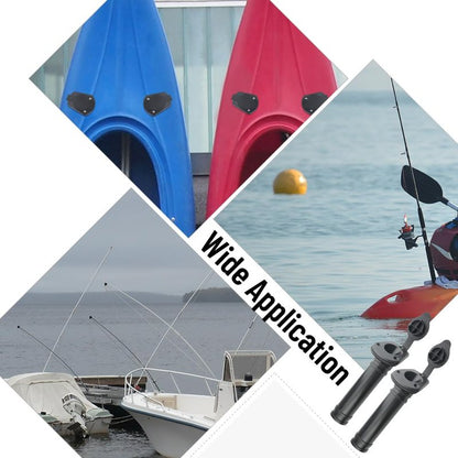 WMYCONGCONG 2 PCS Kayak Deck Fishing Rod Holder Plastic Flush Mount Fishing Boat Rod Holder w/Cap Cover for Kayak Boat Canoe