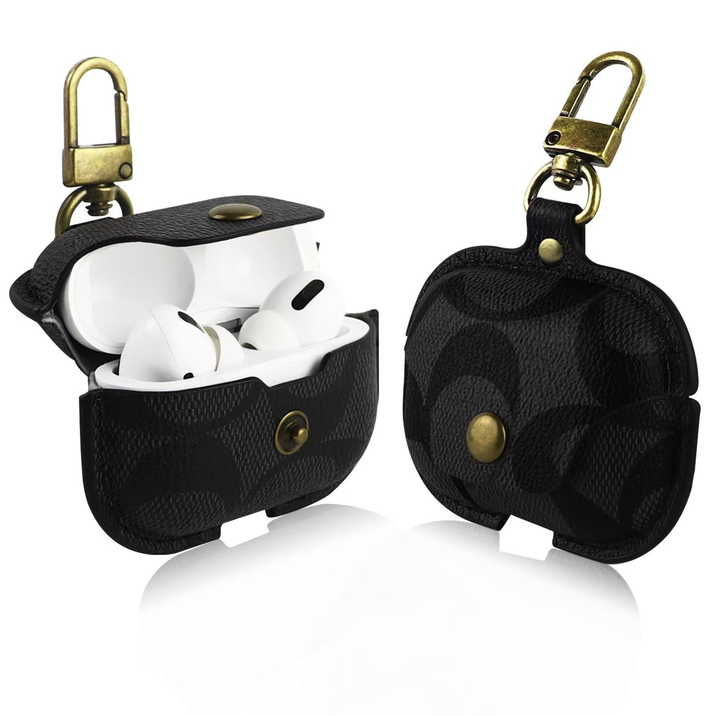 for AirPods 4 Case, Compatible with AirPods 4th Generation Case, Leather Full Body Shockproof Protective Cover for AirPods 4th Generation Cover, Random Pattern (C)