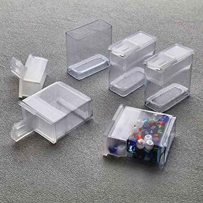The Beadsmith Clear Plastic Boxes - Rectangle with a Flip Top Cap - 7/16¡± x 1¡± x 1-1/4¡± - Use for Beads, Bath Salts, Wedding & Party Favors, Home or Office Storage - Bag of 100