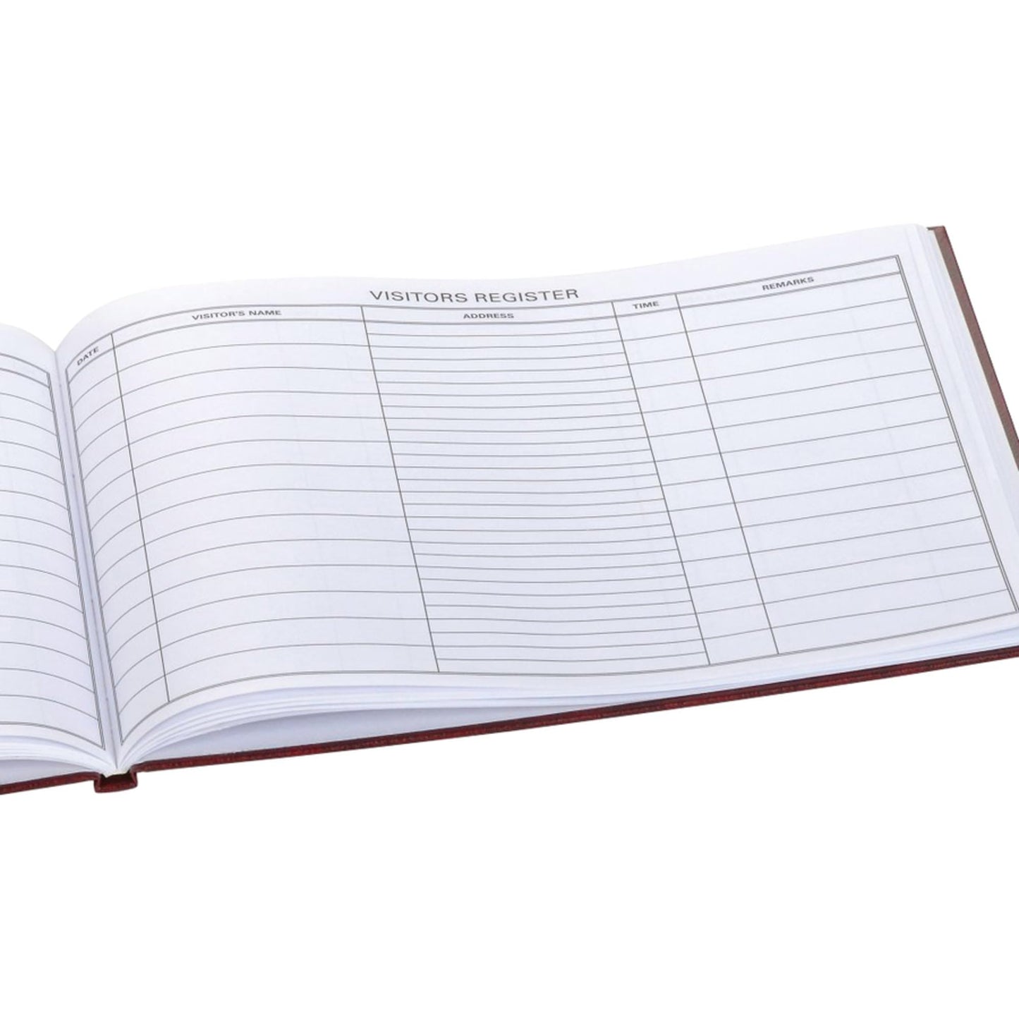 Wilson Jones S490 Visitor Register Book, Red Hardcover, 112 Ruled Pages, 8 1/2 x 11