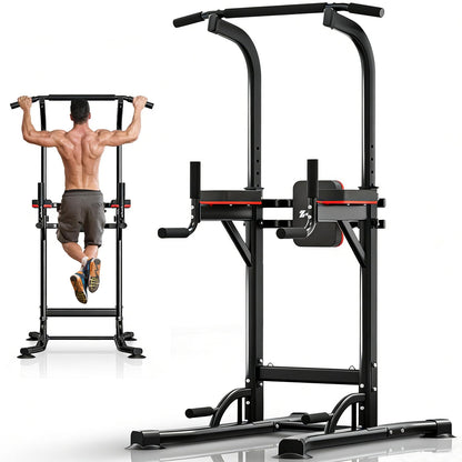 ZENOVA Pull Up Bar, Multi-Function Power Tower Dip Bar Stand Station, Strength Training Workout Fitness Equipment Home Gym Machine