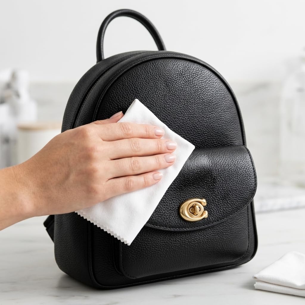 Rosvovo Mini Leather Backpack for Women - Anti-Theft Small Purse with Secured Zipper & Tassel