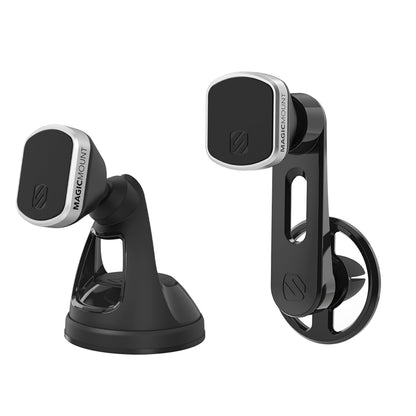 Scosche MMWSM-2PKXCES0 MagicMount Select Magnetic Car Phone Holder Mount for iPhone and Android - 2 Pack - Secure Magnetic Cell Phone Mount for Car Window or Dash - Universal 360° Adjustable Head