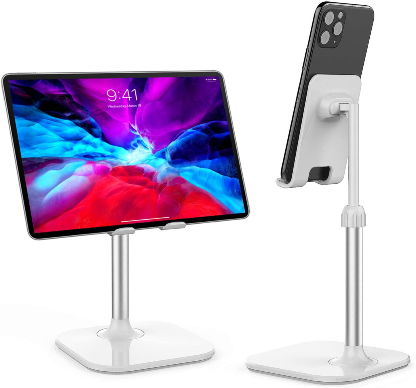 Doboli Cell Phone Stand, Phone Stand for Desk, Phone Holder Stand Compatible with iPhone and All Mobile Phones Tablet, Gifts for Adults Women Men Mom Wife, White