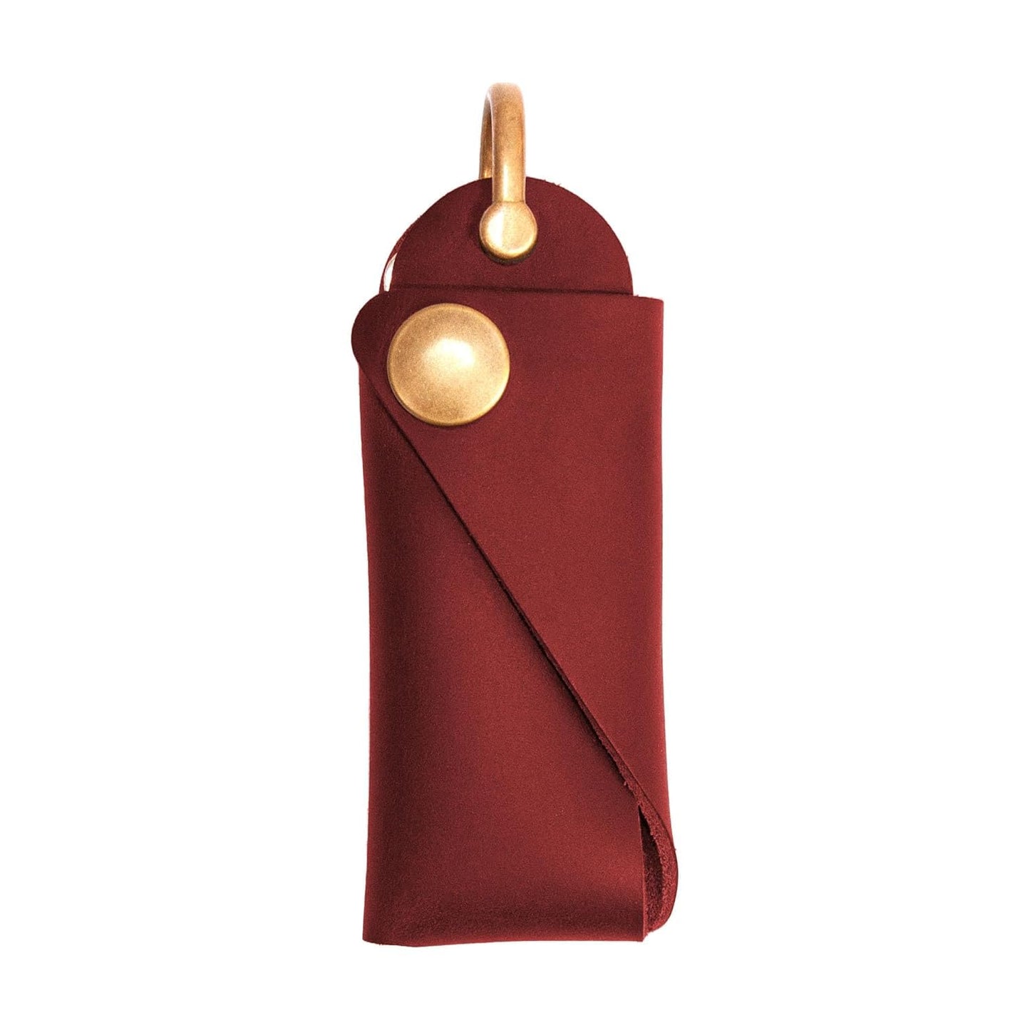 Turbosnail Minimalist Key Holder, Leather Key Fob, Key Organizer, Gift For Him (Brown)