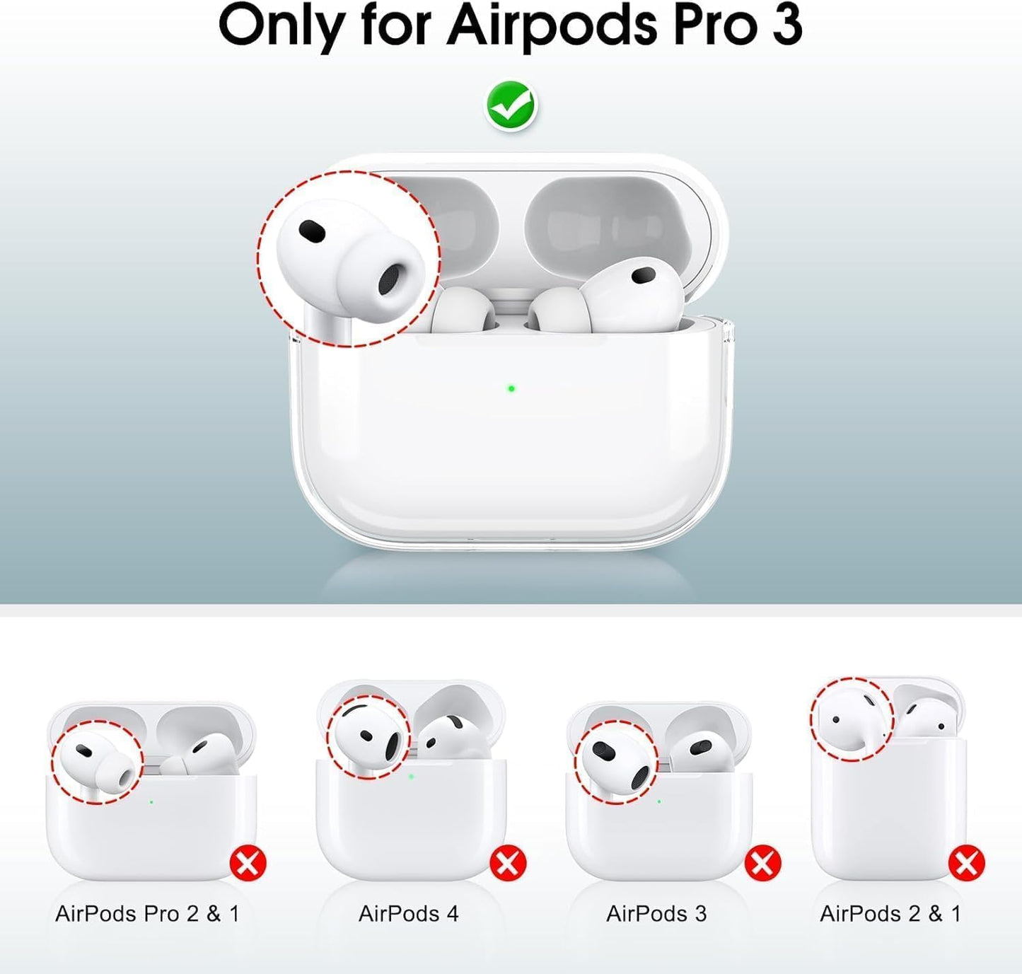for AirPods Pro 3 Case 2025, Leather Full Body Shockproof Protective Cover for AirPods Pro 3nd Generation for Women Men with Keychain, Brown
