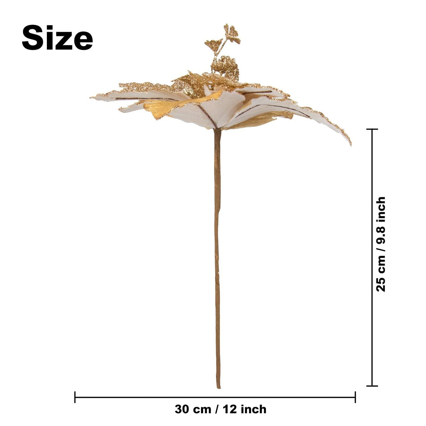 KI Store Large Christmas Poinsettia 6pcs Artificial Flower Picks Spray for Christmas Tree Decoration Wreath Garland