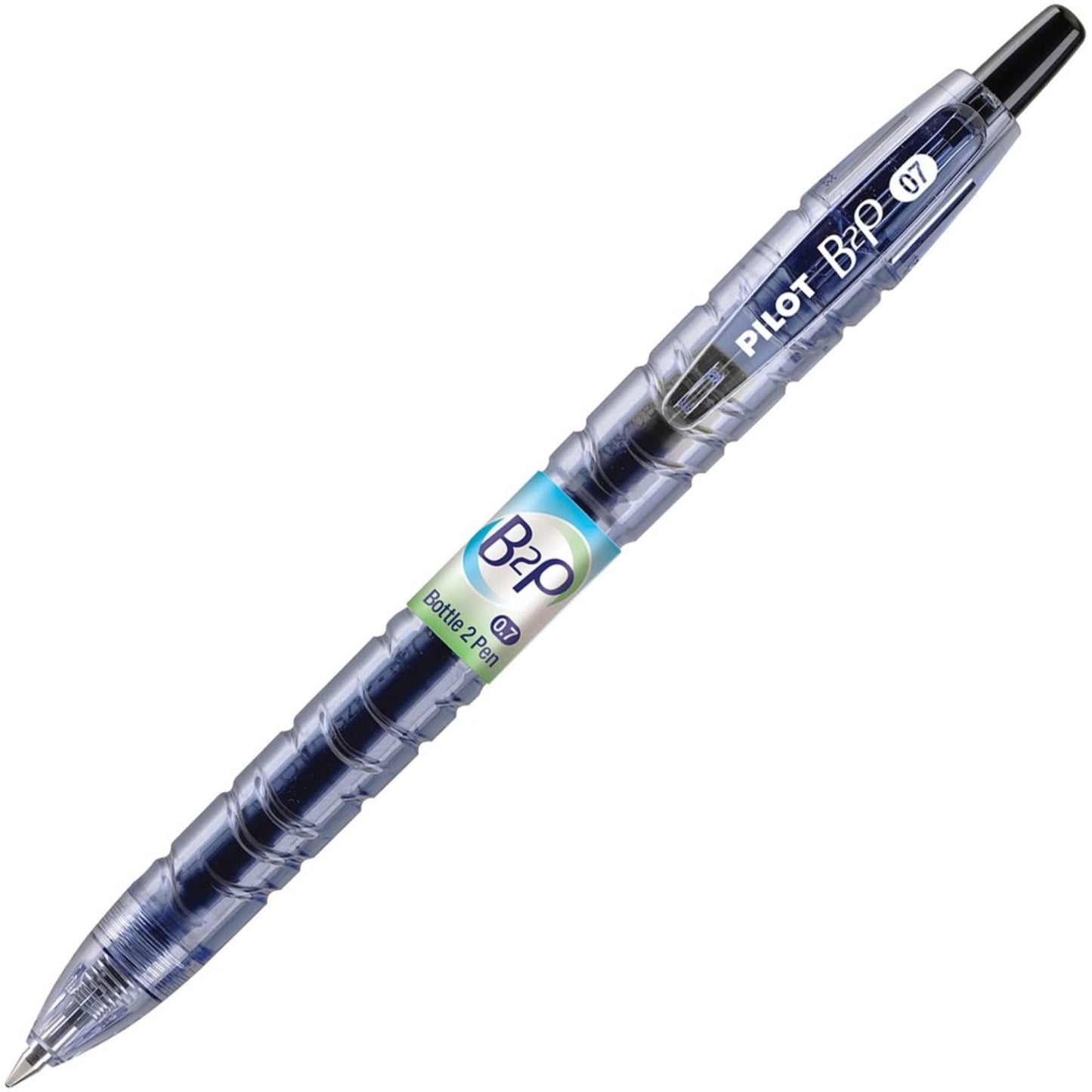 PilotBottle to Pen B2P Retractable Gel Pens, Fine Point, 0.7 mm, 89% Recycled, Translucent Barrel, Black Ink, Pack Of 12
