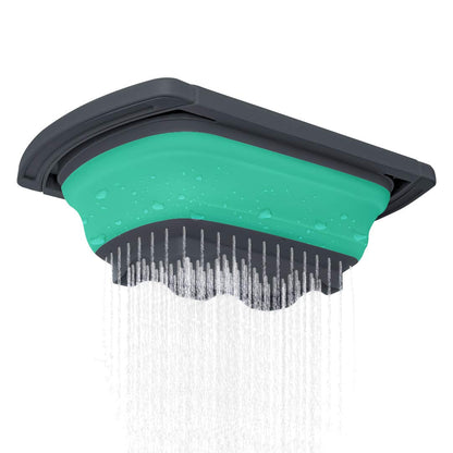Qimh Colander collapsible, Colander Strainer Over The Sink Vegetable Fruit Strainer Basket (6 Quart) with Extendable Handles, New Kitchen Essentials