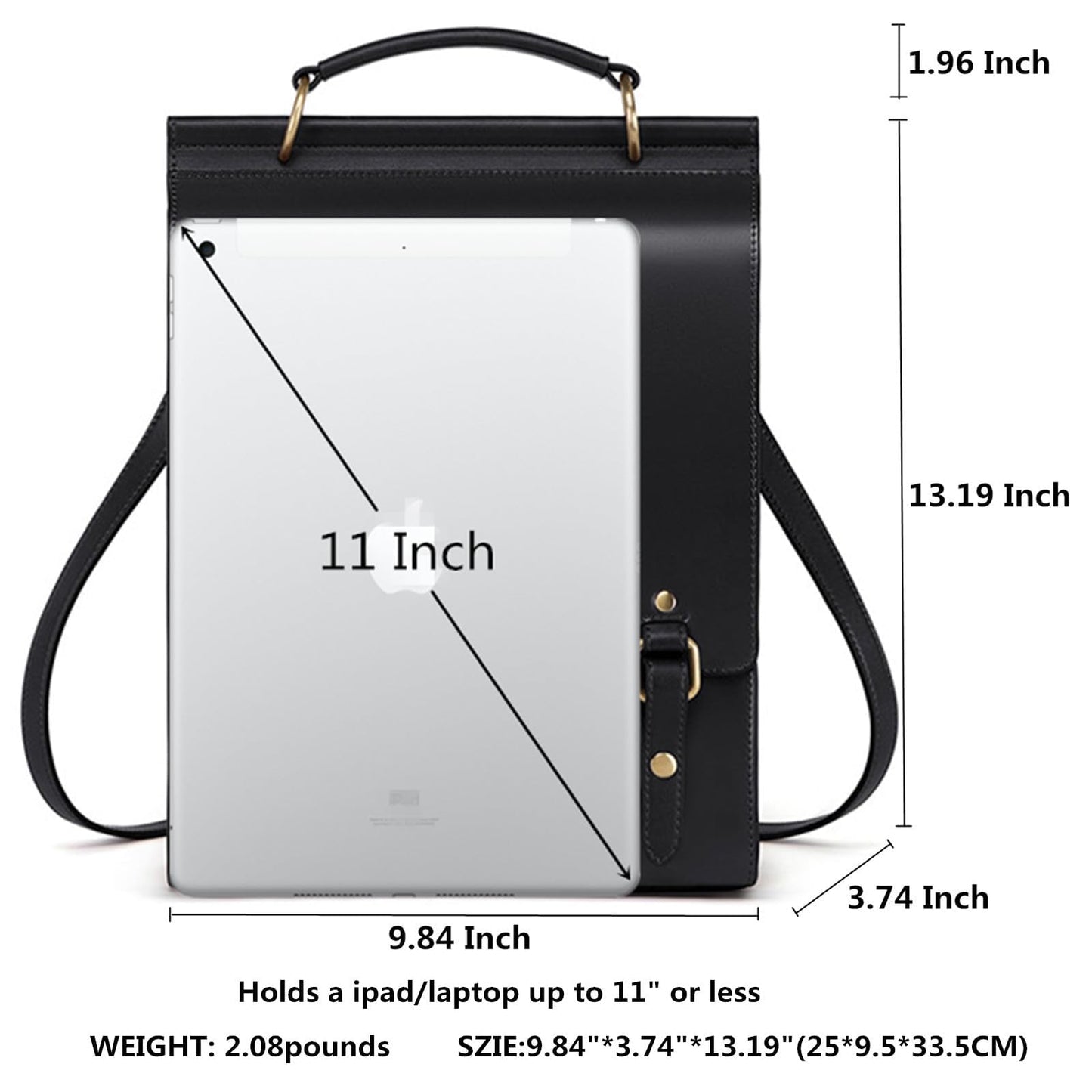 Cnoles Leather Backpack Purse For Women Fashion Ladies Vintage Bags Casual College Travel Backpacks Bag Black
