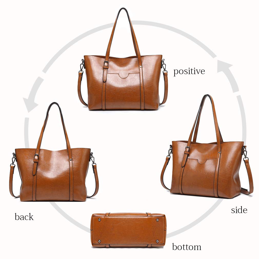 Pahajim Womens Leather Purses and Handbags Top Handle Satchel Bags Tote Bags Tote Purses for Women (pink)