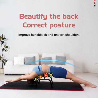 Magic BB Foldable Back Extension Machine Home Gym Sit Up Machine for Glute & Ab Workouts Squat Machine for Home Gym Back Exercise for Lower Back Training with Resistance Bands (Blue)