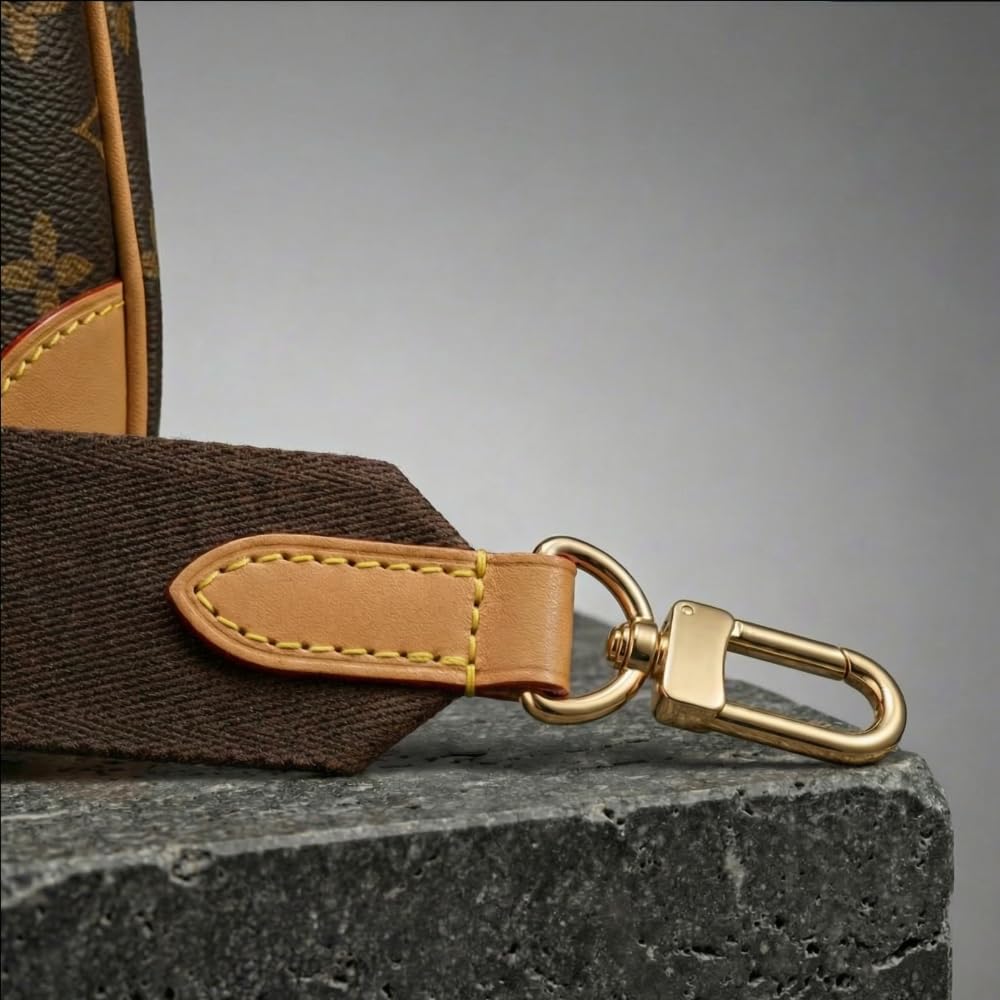 LAVIEV Wide Purse Strap Crossbody Replacement Strap for Handbags Adjustable Black and Brown Leather Purse Strap (Brown-Honey Leather)