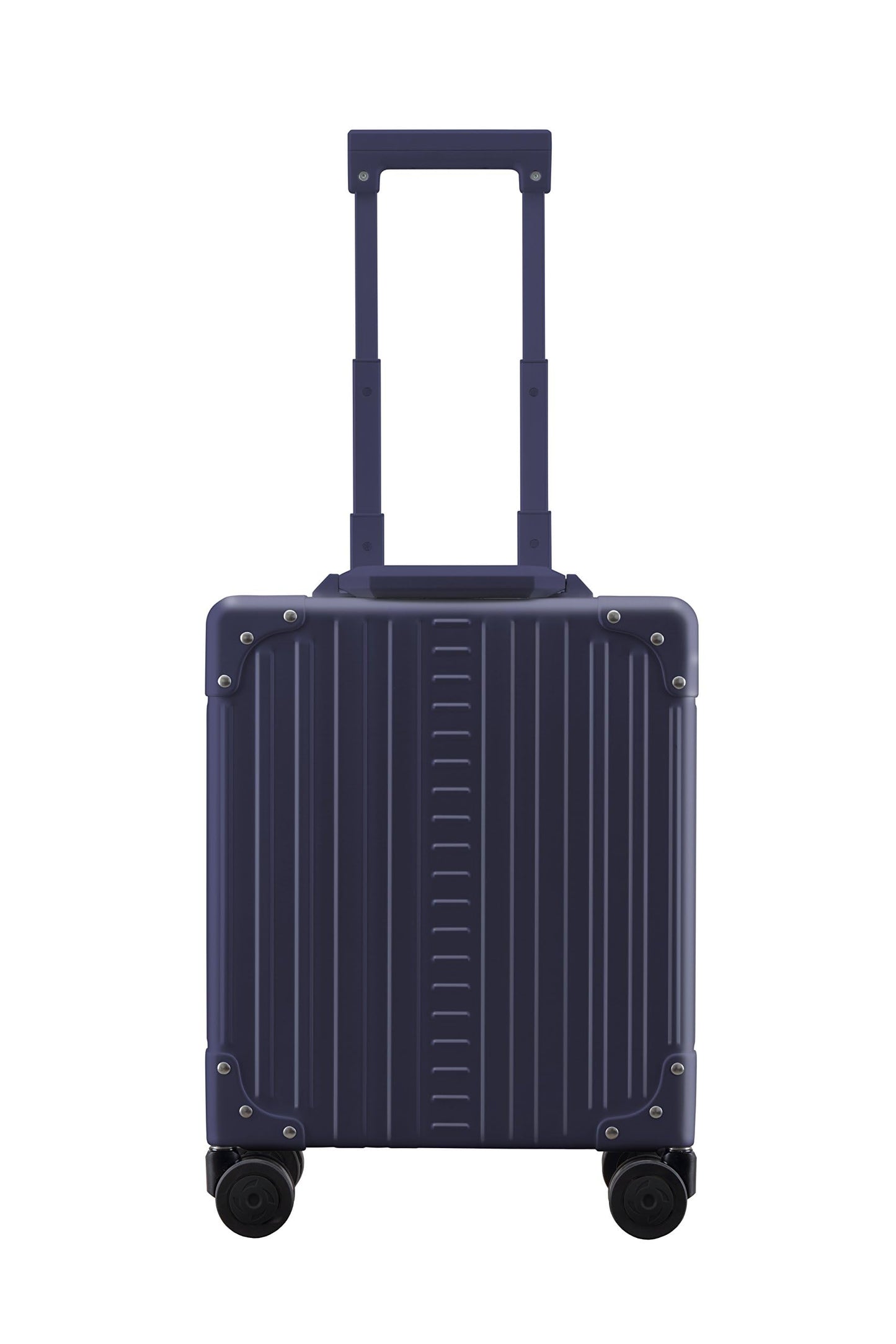 Aleon 16" Aluminum Vertical Underseat Carry-on Luggage - Luxury Business Briefcase with Wheels - Hardshell Suitcase for Airplane Travel - Sapphire