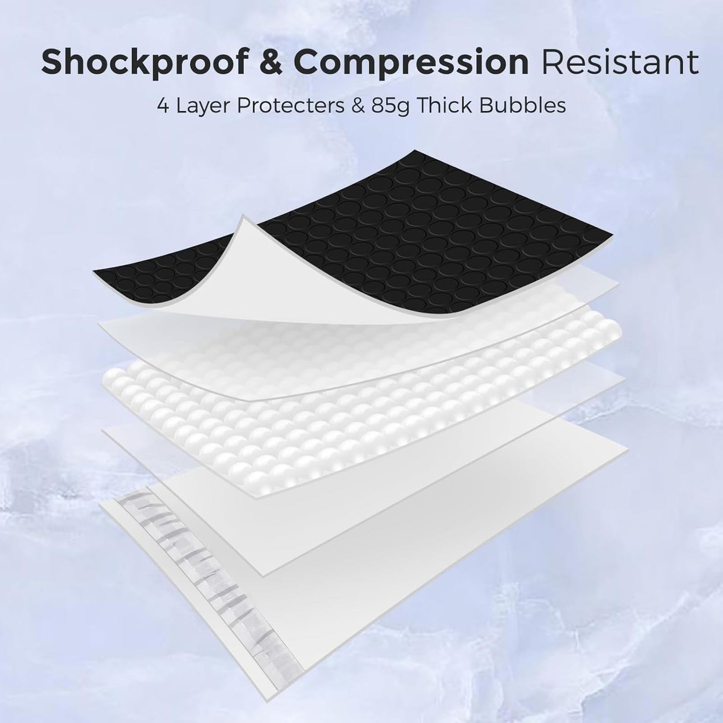 Metronic Bubble Mailer 10x13" Black 25Pack Waterproof Padded Envelopes Self Seal Large Bubble Mailers Cushioning Bubble Envelopes for Shipping,Books,Jewelry Makeup Supplies