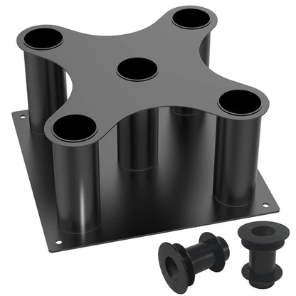Barbell Holder Floor Stand Barbell Storage Rack Fit for 1" and 2" Olympic Bars, Hex Bars Trap Bars Curl Bars Triceps Bars,Holds 5 Bars