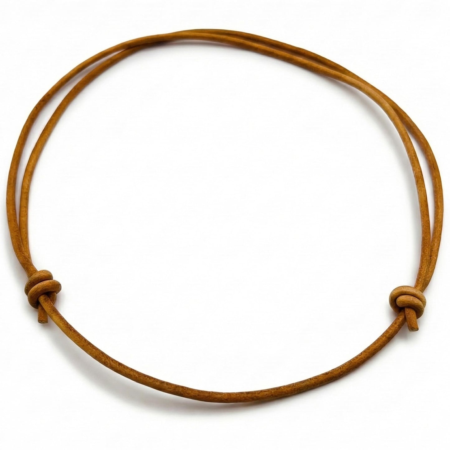 Leporem Genuine Leather Thick Cord Necklace, Dark Brown Woven Surfer Pendant, Adjustable Unisex Collar Jewelry (Brown)