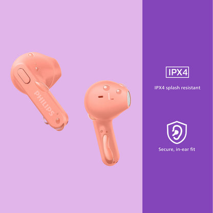 Philips T2236 True Wireless Headphones with IPX4 Water Resistance and Super-Small USB-C Charging case