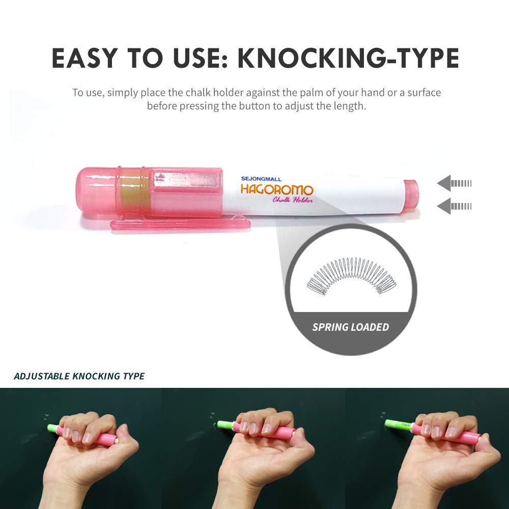Hagoromo Chalk Holder with Magnet Attached [Pink Body & Chalk]