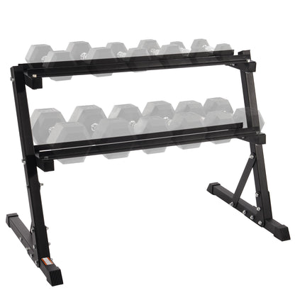 BalanceFrom Dumbbell Rack Multifunctional Weight Stand for Home Gym, 2 Tier Weight Rack