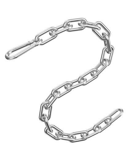 Fitness Chain 23in, Workout Chain, Cable Machine Extension Chain, 304 Stainless Steel LAT Pull Cable Extension Weight Lifting Machine Chain, Curl Bar Chain for Home Gym (Dia-5mm (23in length))