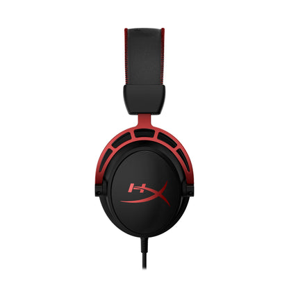 HyperX Cloud Alpha Gaming Headset Headphone Wired Detachable Noise Cancelling Microphone Dual Chamber Drivers Memory Foam Over-Ear Soft Leatherette for PC Xbox Nintendo Switch PS4 Black Red (Renewed)