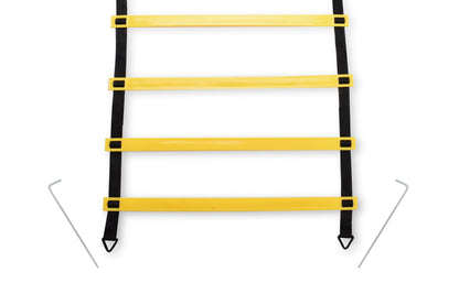 Venmark Agility Ladder, 2 Pack - Exercise and Training Ladder Set with Ground Stakes for Football, Soccer, Tennis, and More - Improves Speed & Fitness - Complete with Carrying Bag