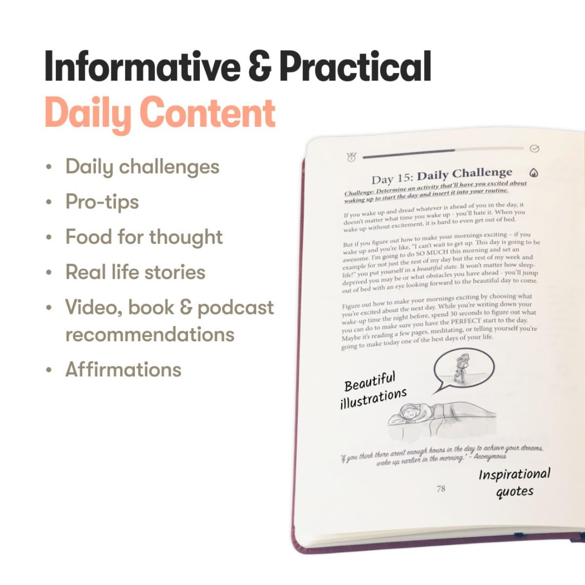 The Morning Sidekick Journal - Habit Tracker Journal! A Guided Journal for Morning Routines. A Science Driven Daily Journal with Prompts for Healthy Life Habits. Wellness Journal for Women and Men.
