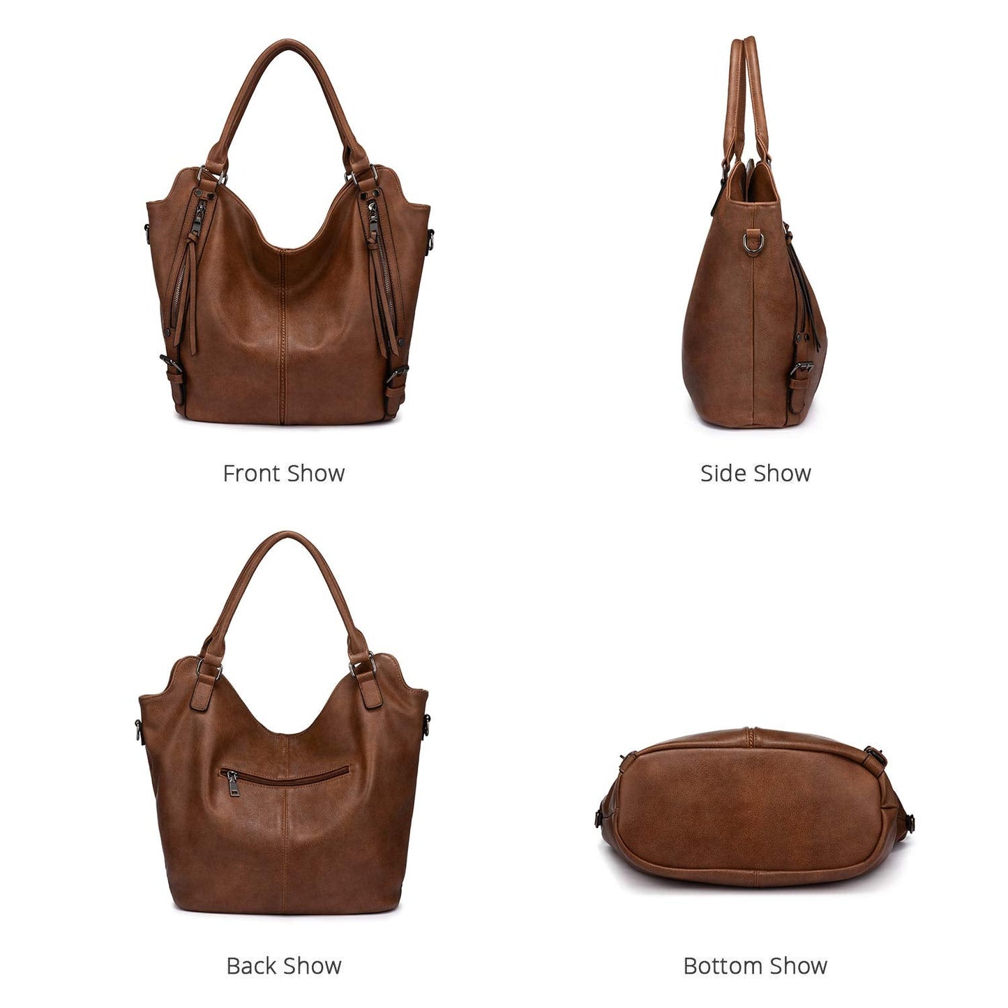 Tote Bag for Women PU Leather Shoulder Bags Fashion Hobo Bags Large Purse and Handbags with Adjustable Shoulder Strap