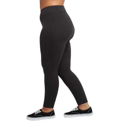 JUST MY SIZE womens Long Legging Pants, Black, 3X US