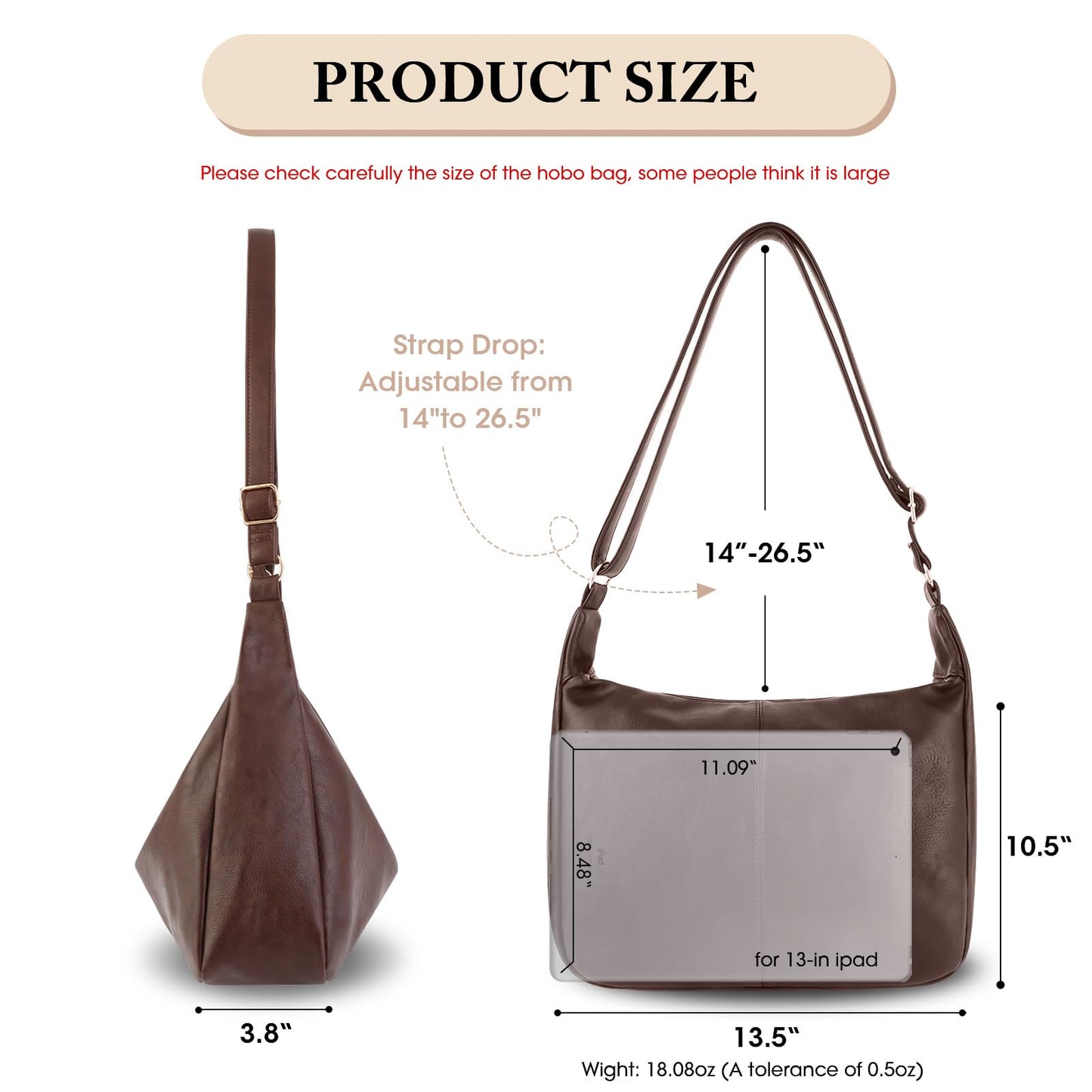 Hobo Bags for Women, Soft Leather Women Crossbody bag, Stylish Slouchy Shoulder Bag Purses for Women