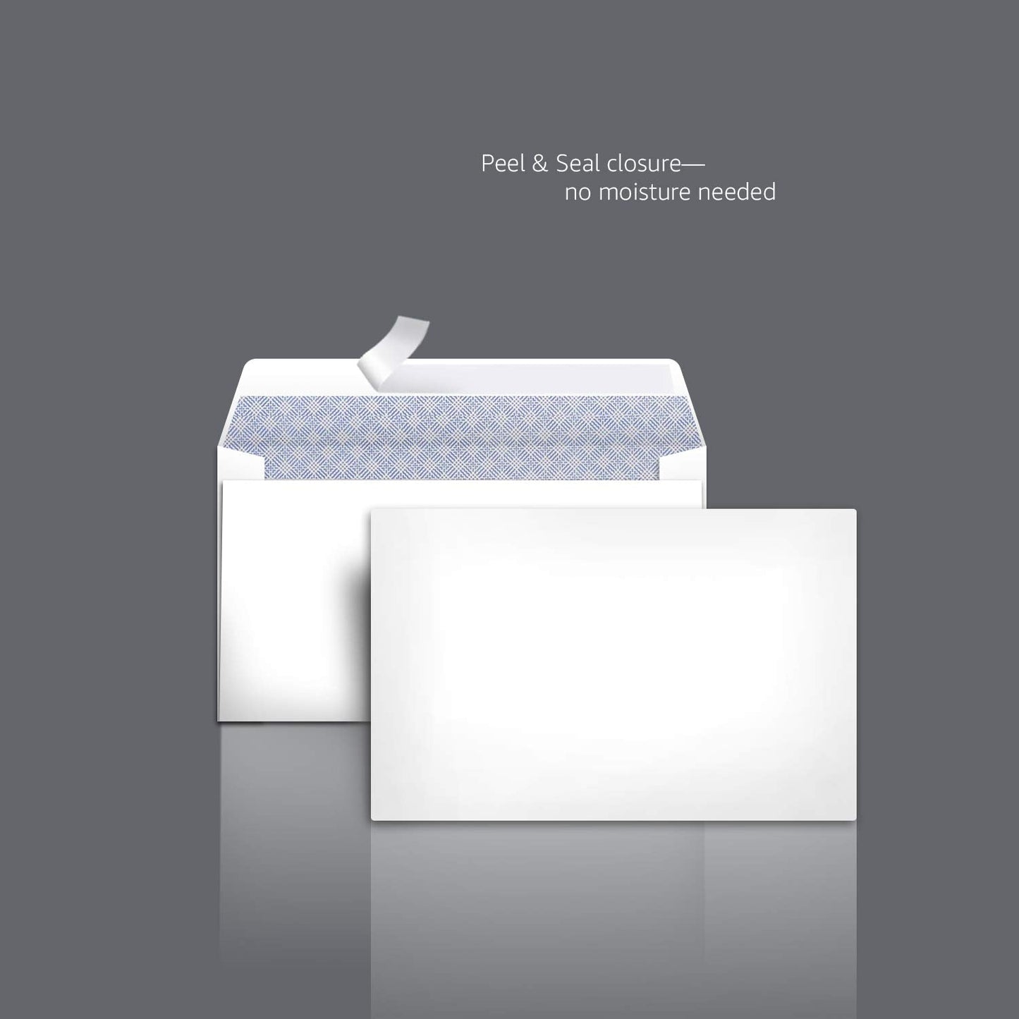 Amazon Basics #6 3/4 Security-Tinted Self-Seal Envelopes for Invoices and Documents, White, 300-Pack