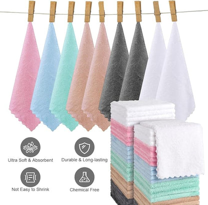 Orighty Ultra Soft Washcloths 48 Pack, Premium Microfiber Towel Sets 12 x 12
