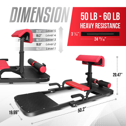 Yes4All Hip Thrust Machine Including Resistance Bands, Glute Machine Sissy Squat Machine, Hip Thrust Bench for Glute Training