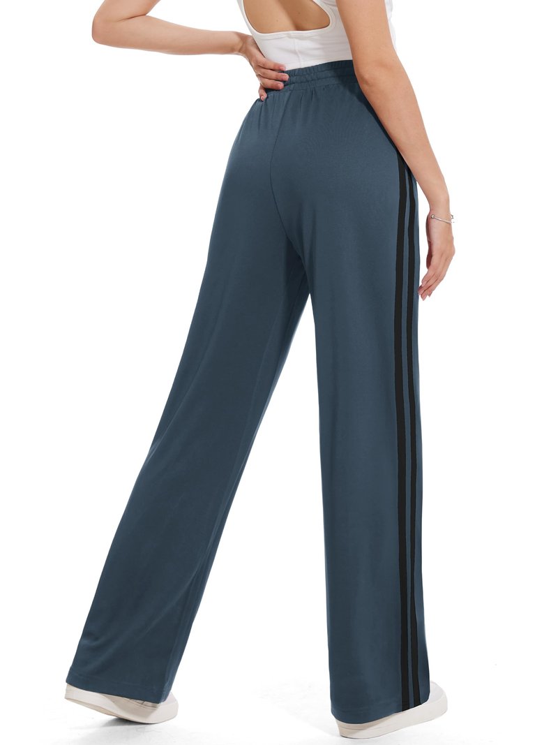 Tapata Women's 32" Inseam Long Track Pants Loose Straight Leg Jogging Sweatpants Warm-Up Sports Athletic Running, Dark Grey, M