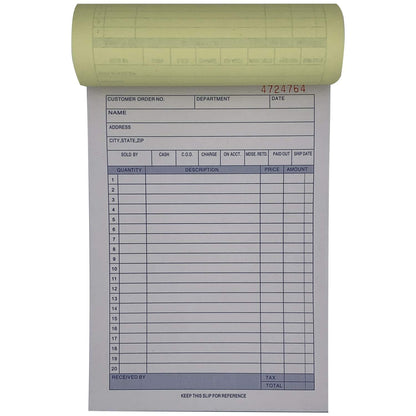 10 Pack Large Sales Order Book Receipt Invoice Duplicate Carbonless 50 Sets 5.5" X 8"5