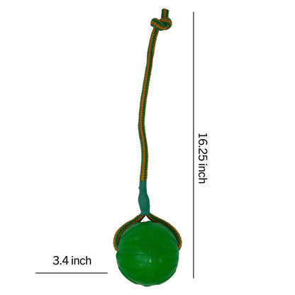 Starmark Everlasting Fun Ball on a Rope Dog Toy,Greens,Medium/Large