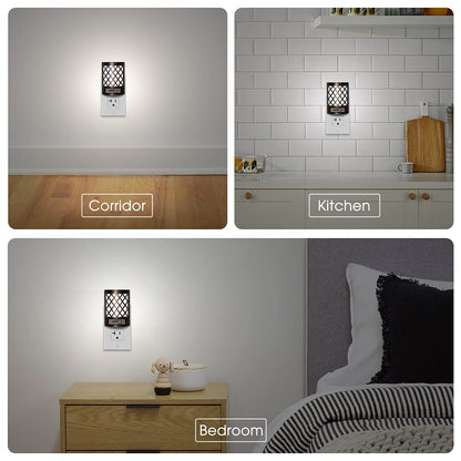 Night Light, Nights Lights Plug Into Wall [2 Pack], Plug in Night-Light, Nightlight, Dusk to Dawn Sensor, Adjustable Brightness Nightlights for Bathroom, Hallway, Stairway, Soft White